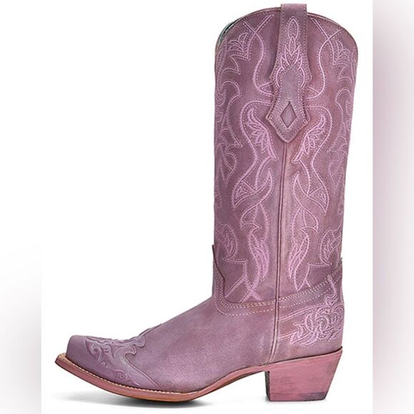 NWT Corral Women's Embroidered Western Boots - Snip Toe Pink Size 7 - Picture 2 of 11